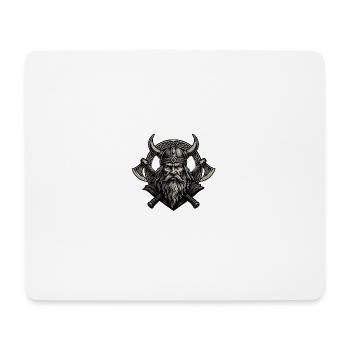 Wikinger mit Axt Odin Thor Walhalla Krieger - Mousepad (Querformat) - Weiß - Vorne