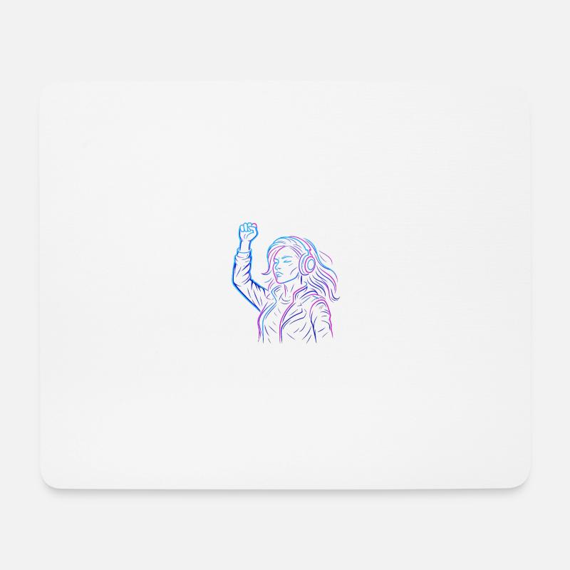 Neon Rebellion – Conception d’énergie cyberpunk - Tapis de souris (format paysage) - blanc