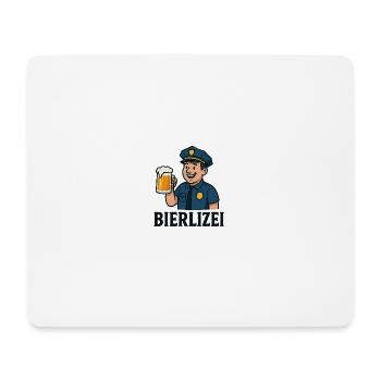 Police Beer Hero Cartoon BEER - Mouse Pad (horizontal) - white - Front