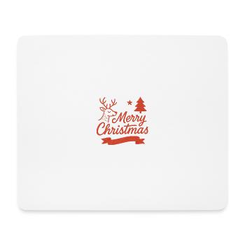 Joyeux Noël Motif Cerf - Tapis de souris (format paysage) - blanc - Devant