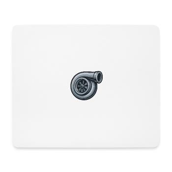 Mechanische Grafik Turbo - Mousepad (Querformat) - Weiß - Vorne