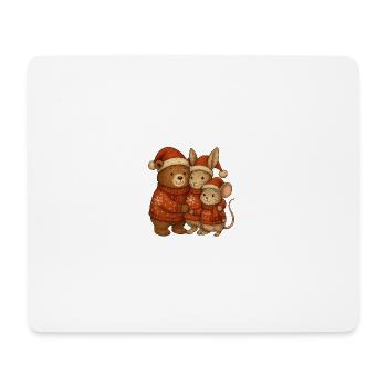 hase_Maus_Baer - Mouse Pad (horizontal) - white - Front