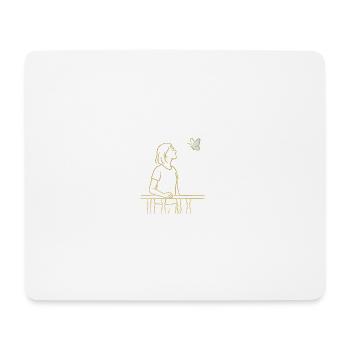 Blick zum Schmetterling - Mousepad (Querformat) - Weiß - Vorne
