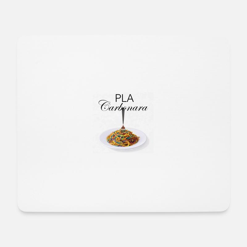 PLA Carbonara - Mouse Pad (horizontal) - white