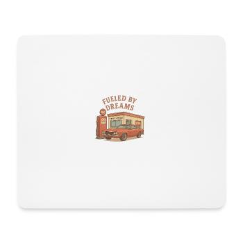 Getrieben von Träumen Retro Auto - Mousepad (Querformat) - Weiß - Vorne