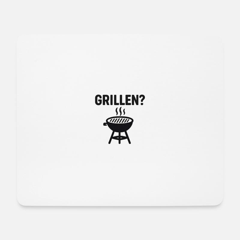 GRILLEN - Mousepad (Querformat) - Weiß