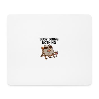 Ambiance de chat paresseux - Tapis de souris (format paysage) - blanc - Devant