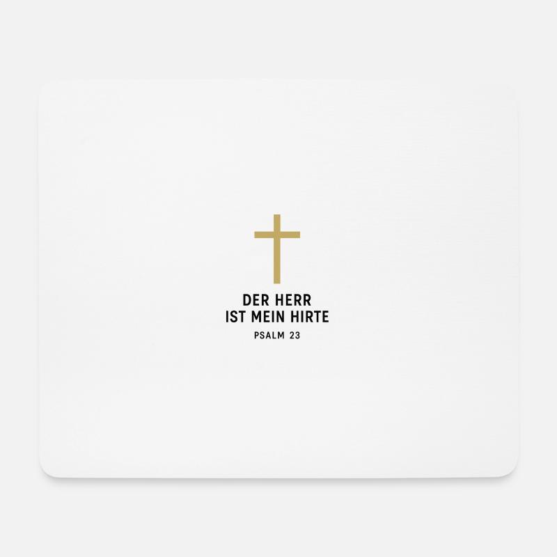 Der Herr ist mein Hirte Psalm 23 - Mousepad (Querformat) - Weiß