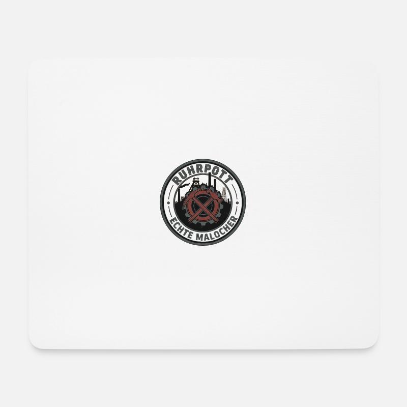 Ruhrpott Echte Malocher Patch - Mousepad (Querformat) - Weiß