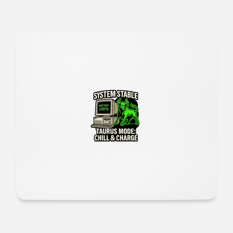 System Stable Taurus Mode Chill & Charge - Mousepad (Querformat) - Weiß