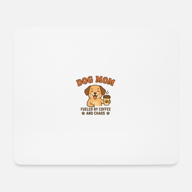 Hunde-Mutti Kaffeechaos - Mousepad (Querformat) - Weiß