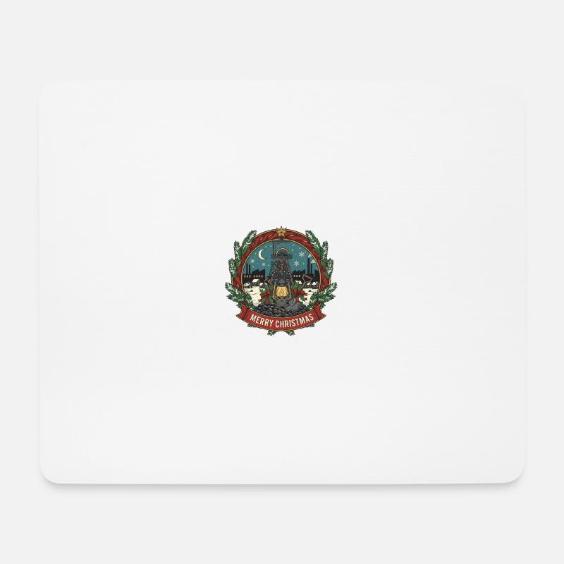 Laternenschimmer Winterwunderland - Mousepad (Querformat) - Weiß