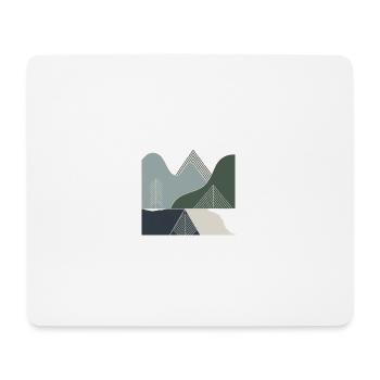 Geometrische Berglandschaften - Mousepad (Querformat) - Weiß - Vorne