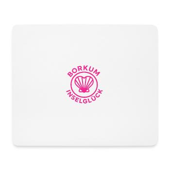 Herzmuschel Borkum Inselglück - Mousepad (Querformat) - Weiß - Vorne