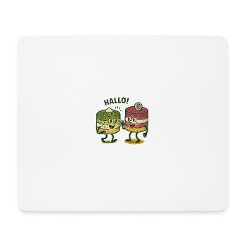 Olivje und Schuba Freunde - Mousepad (Querformat) - Weiß - Vorne