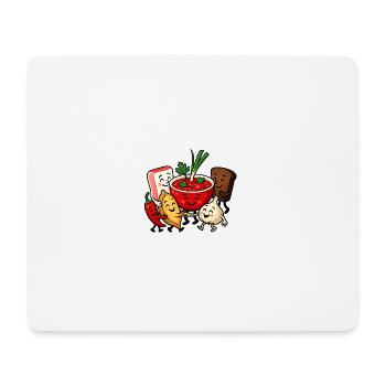 Amitié Bortsch colorée - Tapis de souris (format paysage) - blanc - Devant