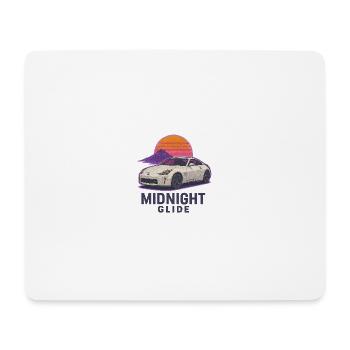 Midnight Glide Retro Sunset Auto - Tapis de souris (format paysage) - blanc - Devant
