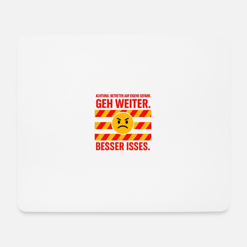Attention: Go on better isses gag - Mouse Pad (horizontal) - white