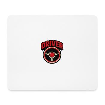 Emblème du volant Retro Driver Sport - Tapis de souris (format paysage) - blanc - Devant