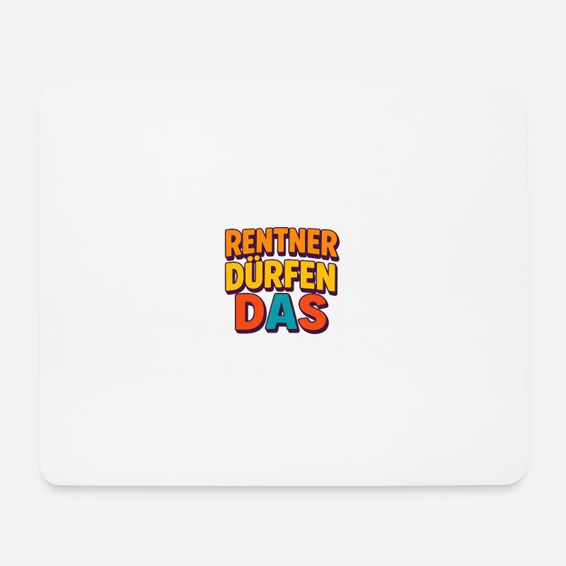 Rentner dürfen das - Mousepad (Querformat) - Weiß