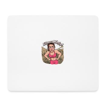 Fille de la salle de sport maniaque du fitness - Tapis de souris (format paysage) - blanc - Devant