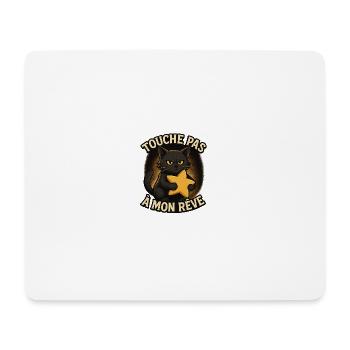 Black Cat Star Don't Touch My Dream - Mouse Pad (horizontal) - white - Front