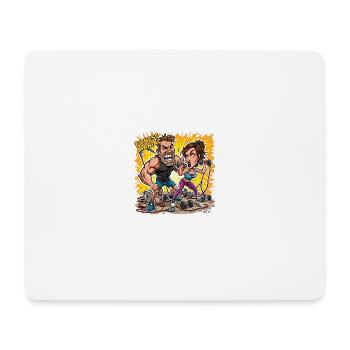 Power Couple Arena-Showdown - Mousepad (Querformat) - Weiß - Vorne