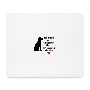 lustiges-hundeshirt-ich-arbeite-hart-hund.png - Mousepad (Querformat) - Weiß - Vorne