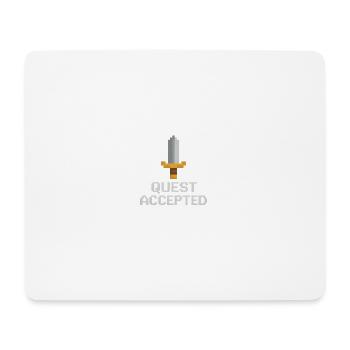 Quest Accepted Pixel Sword - Mouse Pad (horizontal) - white - Front