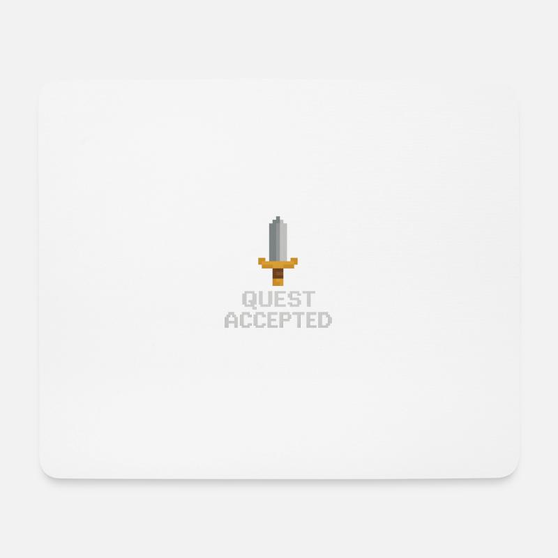 Sword Pixel Accepté par la quête - Tapis de souris (format paysage) - blanc