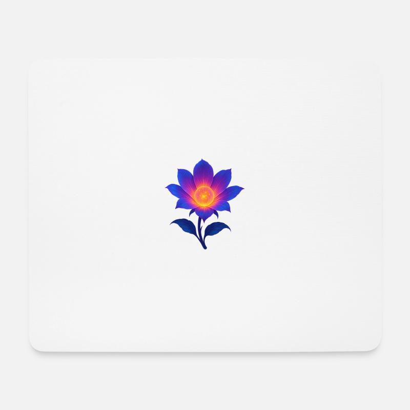 Neon-Nacht-Lotus - Mousepad (Querformat) - Weiß
