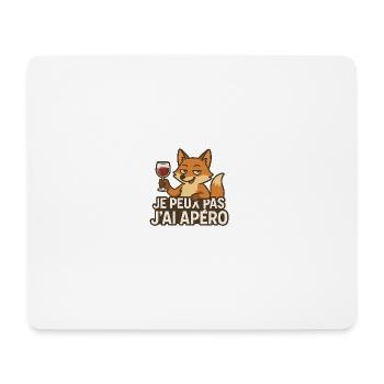 Je peux pas j'ai apéro. - Tapis de souris (format paysage) - blanc - Devant