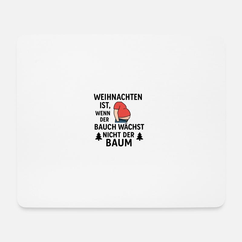 Christmas is when the belly grows - Mouse Pad (horizontal) - white