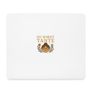 Du wirst Tante - fröhliche Oma Illustration - Mousepad (Querformat) - Weiß - Vorne