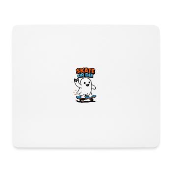 Skateur fantôme en skateboard - Tapis de souris (format paysage) - blanc - Devant