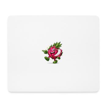Erdbeer-Happy Dragon - Mousepad (Querformat) - Weiß - Vorne