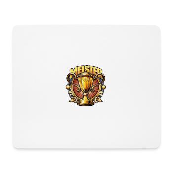 Meisterpokal Siegdesign - Mousepad (Querformat) - Weiß - Vorne