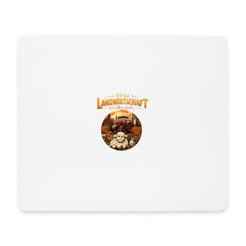 Ohne Landwirtschaft ist alles doof, Traktor Design - Mousepad (Querformat) - Weiß - Vorne