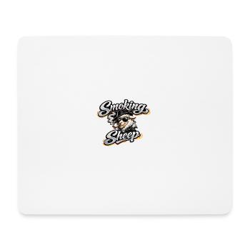 Smoking sheep with style - Mouse Pad (horizontal) - white - Front