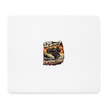 Moto rétro de 125cm3 - Tapis de souris (format paysage) - blanc - Devant