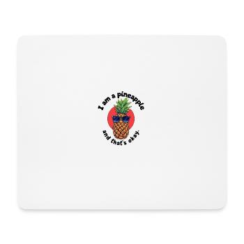 Pineapple with sunglasses - Mouse Pad (horizontal) - white - Front