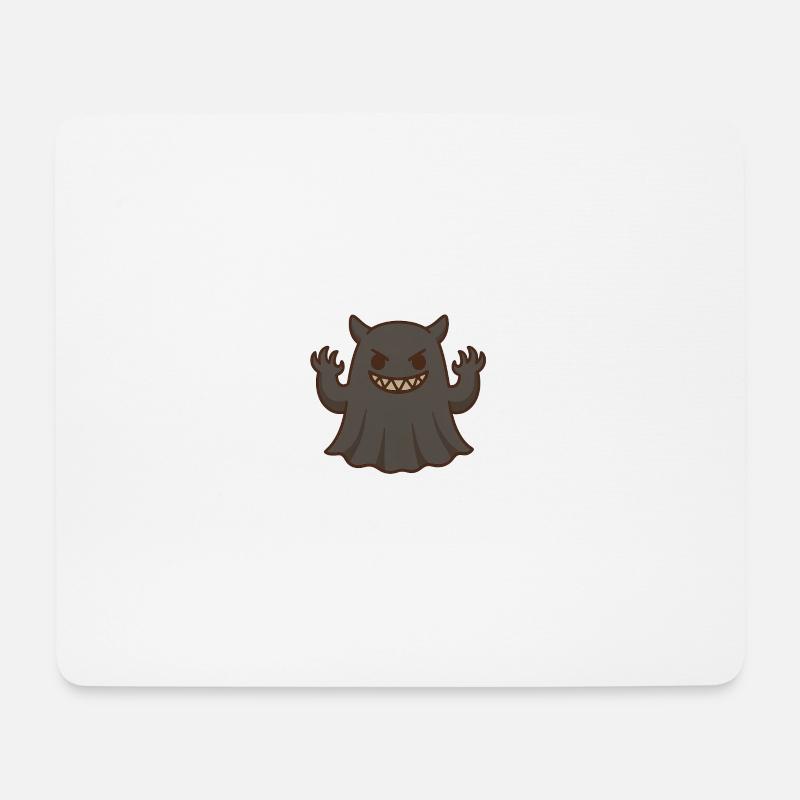 Kawaii-Monster mit einem schelmischen Lächeln - Mousepad (Querformat) - Weiß