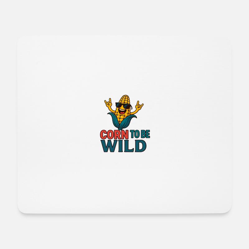 Korn to be Wild – Korn-Spaß - Mousepad (Querformat) - Weiß