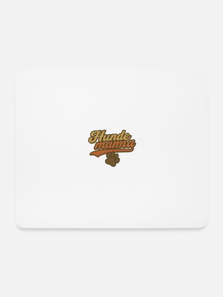 Hundemama Vintage Pfoten - Mousepad (Querformat) - Weiß