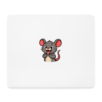 Freche Maus  - Mousepad (Querformat) - Weiß - Vorne