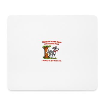 Hund und Baum: Kunst des Hundseins - Mousepad (Querformat) - Weiß - Vorne