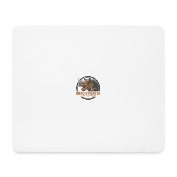 Salle de sport Rhino Strength - Pas d'excuses - Tapis de souris (format paysage) - blanc - Devant