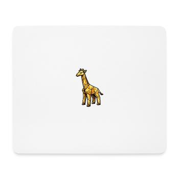 Goldene Geometrie-Giraffe - Mousepad (Querformat) - Weiß - Vorne