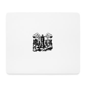 Dark Chess Motif – King of Strategy - Mouse Pad (horizontal) - white - Front