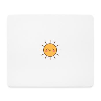Soleil Sourire Doux - Tapis de souris (format paysage) - blanc - Devant